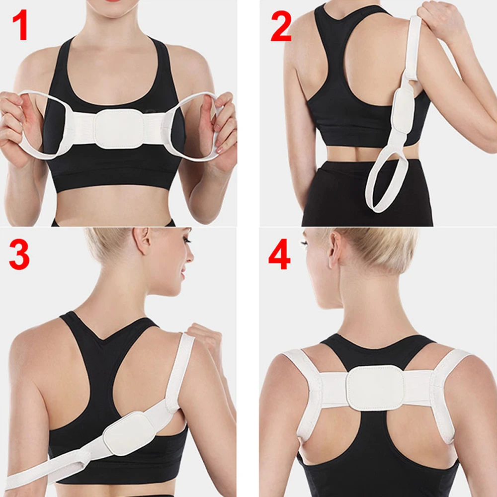 1Pc Adjustable Therapy Posture Corrector Shoulder Support Back Brace Posture Correction Back Support Shoulder Belt Massager Tool