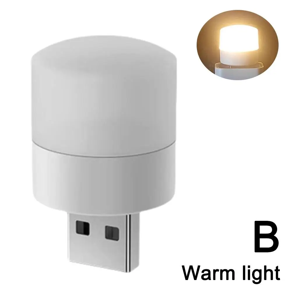 Mini luz LED USB, lámparas portátiles con enchufe, protección ocular, luz de lectura, lámpara redonda, libro móvil, luz de lectura eléctrica para ordenador Sma G8Z7