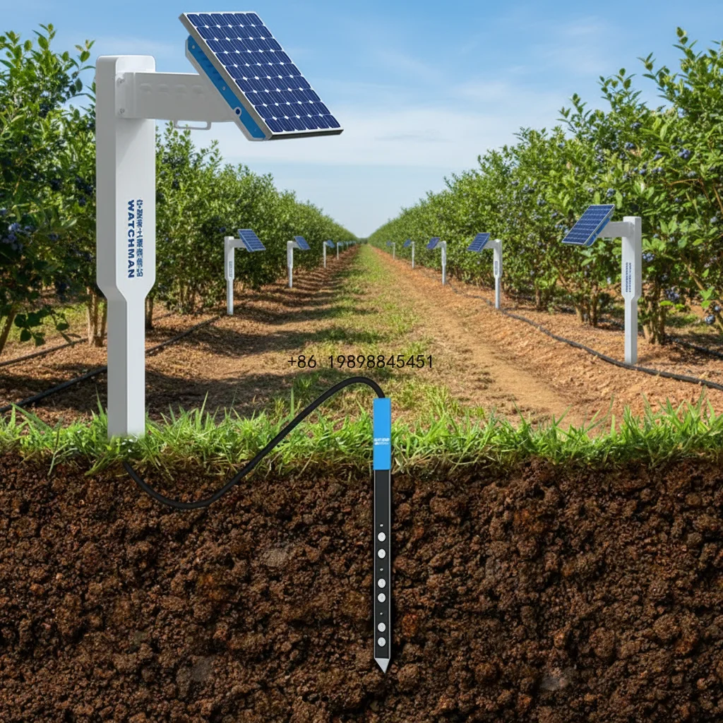 Agricultural Management  Remote Control Fertilization and Irrigation Connected Soil Ambient Sensor for Modern