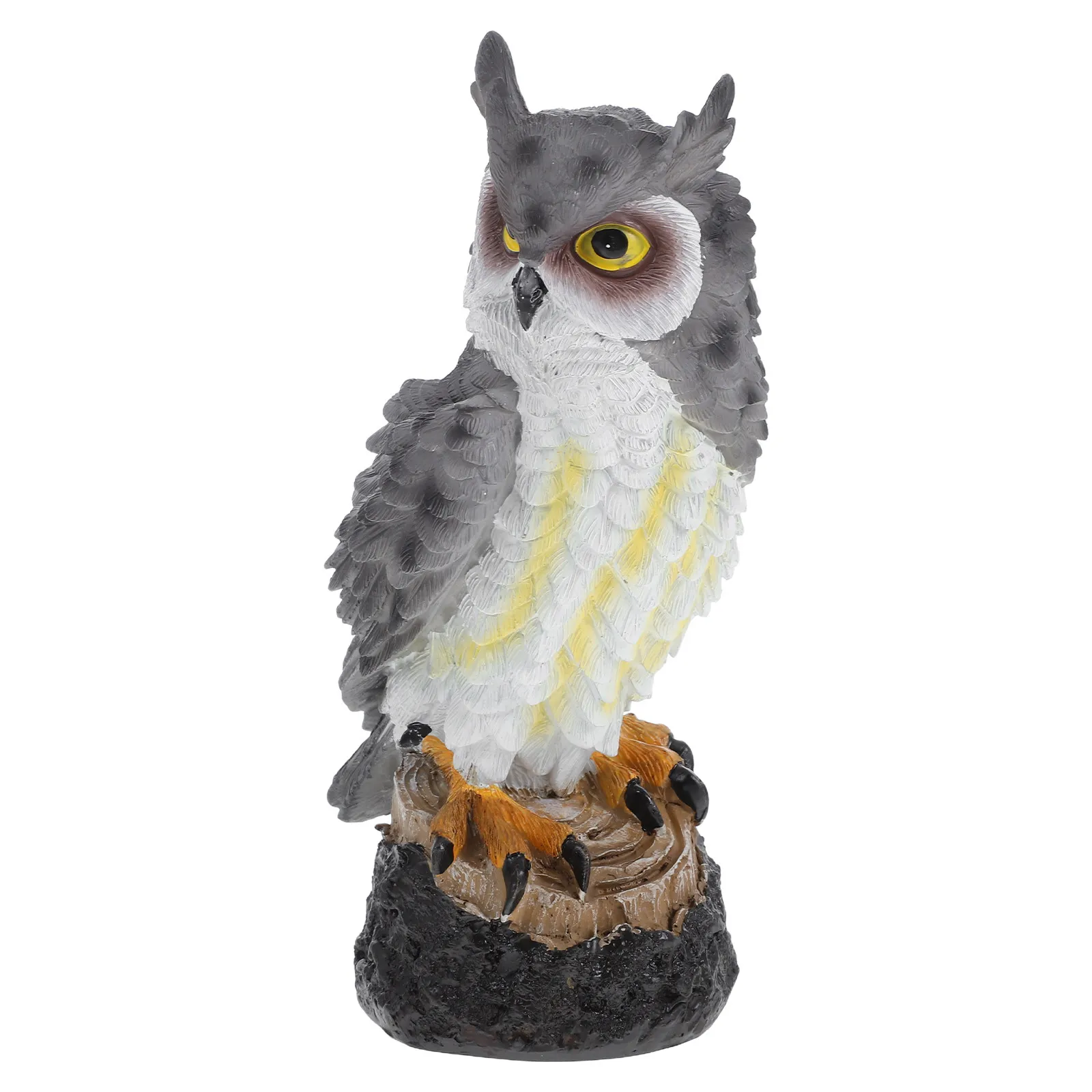 Estatua de Búho de Resina Realista, Impermeable, Decoración para Jardín, Patio, Terraza, Escultura de Búho Duradera, Adorno de Jardín de Resina
