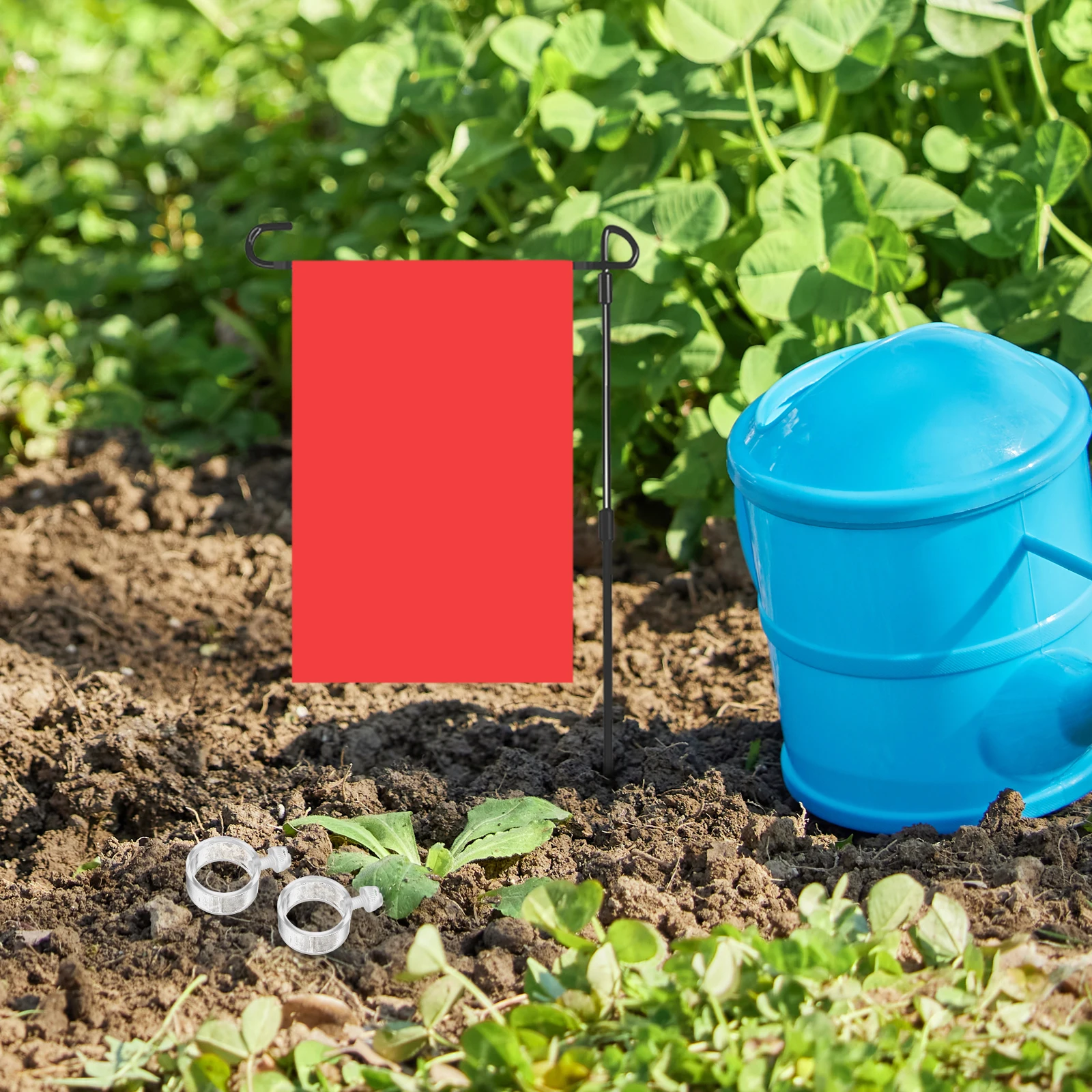 

6Pcs Flagpole Clips Plastic Flag Ring Bracket Retaining Hook for Garden Flagpole Accessories Yacht Boat Fasteners Secure Hold