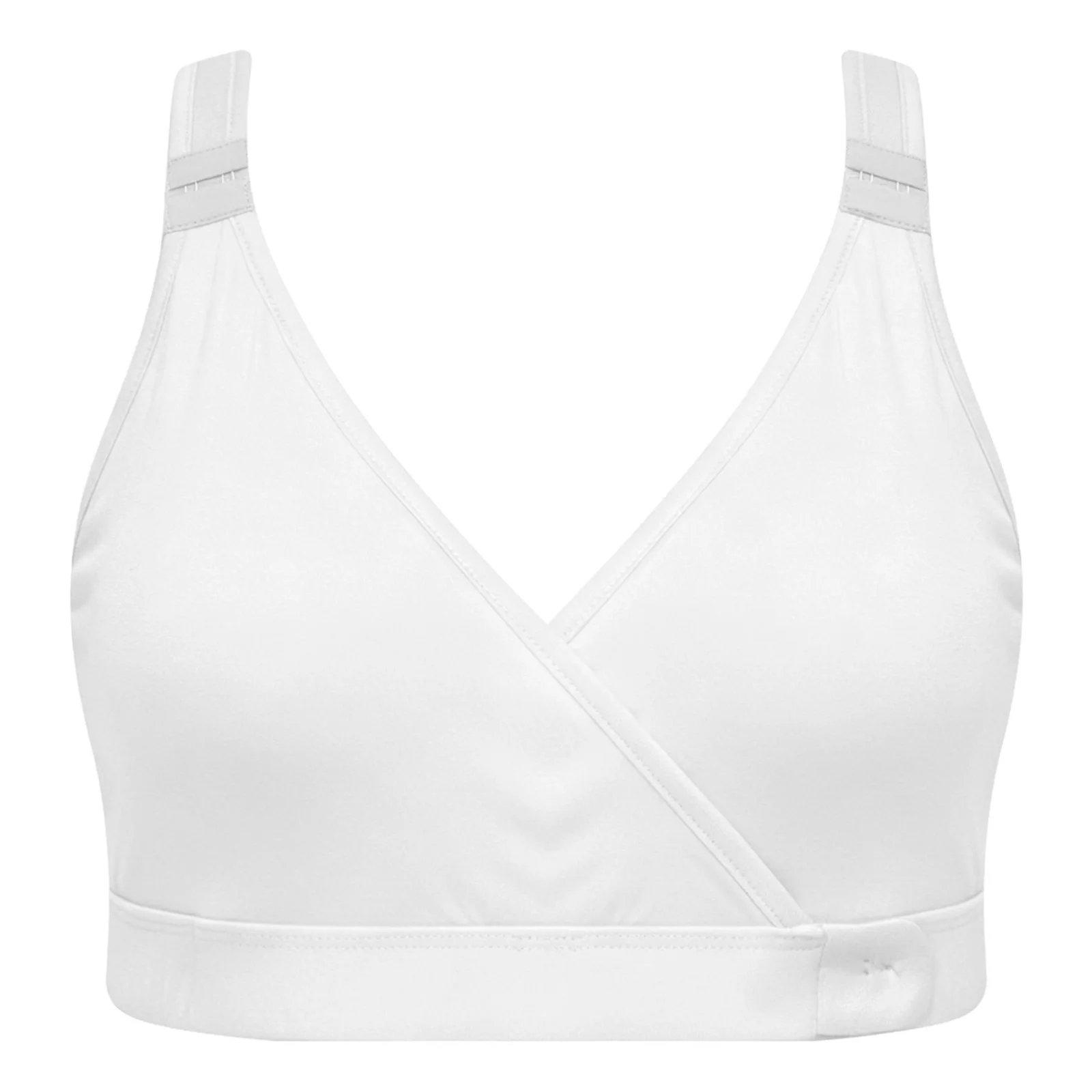 Womens Adaptive Bra Top Wrap Front No-wire Removable Pads Adjustable Shoulder Strap Tank Top for Elderly Nursing Underwear Tops