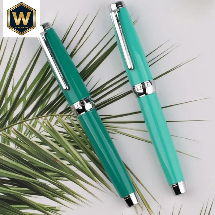 DELIKE New Moon 3 Metal Baking Paint Fountain Pen - Short Ultra Fine EF/Bent 0.4mm, Small Exquisite  Art Writing School Ink Pen