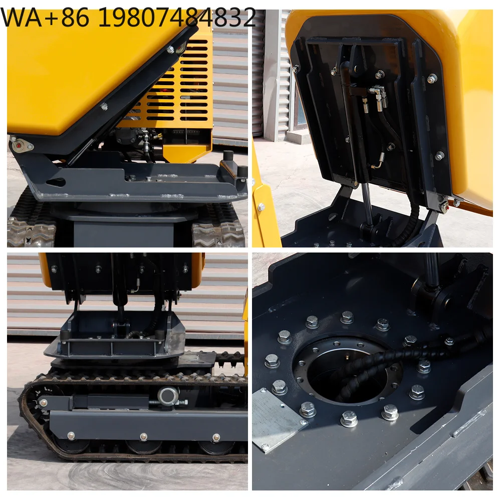 Rotatable Hopper Mini Crawler Track Dumper High Efficiency Mud Buggy Loader for Farm Construction Bulk Material
