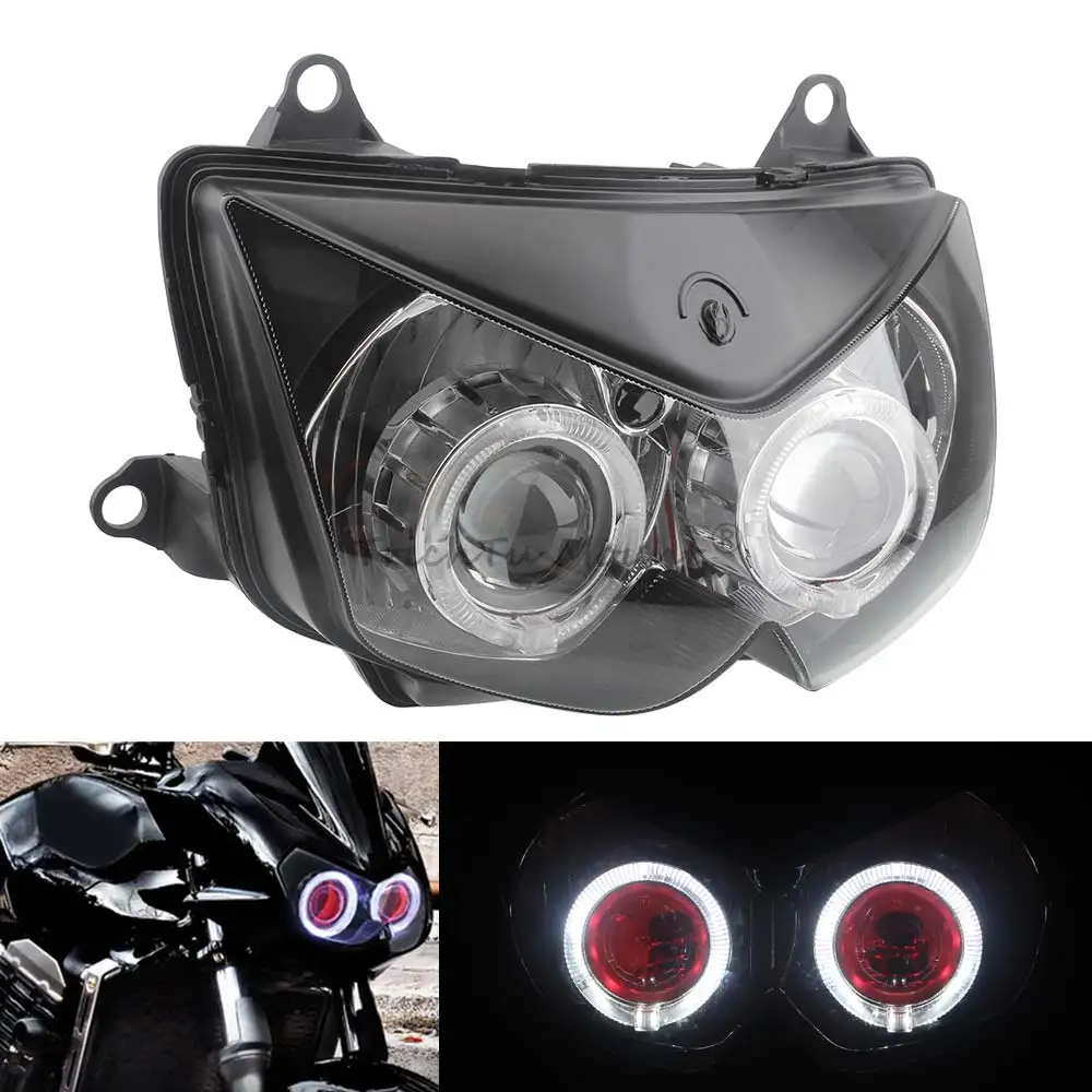 Motorcycle Assembled Headlight Angel Eyes Headlight For Kawasaki Z1000 Z750 Ninja 250R 2003–2012 Motorcycle Headlight Assembly