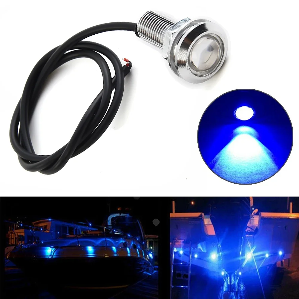 4 Pz Nuovo DC 12 V 3 W Blu LED Illuminazione Marina Luci per Barche Faretto Luce Subacquea Portatile Impermeabile Auto Camion Barca lampade