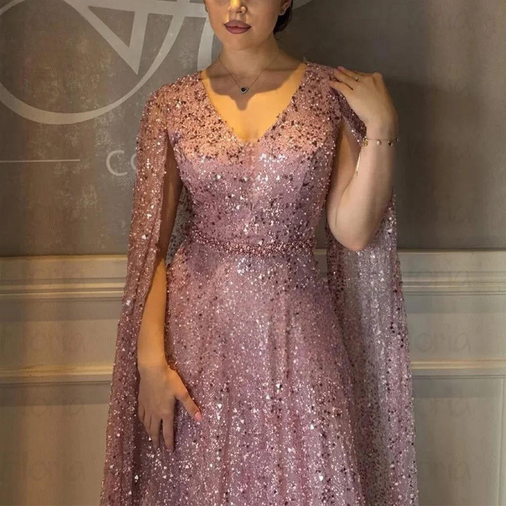 Dusty Blush Pink Prom Dresses Long Cape Sleeve A Line Wedding Guest Gown Customized Vestidos Para Casamento Convidada Hot Sale - AliExpress 320 Dusty Blush Pink Prom Dresses Long Cape Sleeve A Line Wedding Guest Gown Customized Vestidos Para Casamento Convidada Hot Sale - AliExpress 320