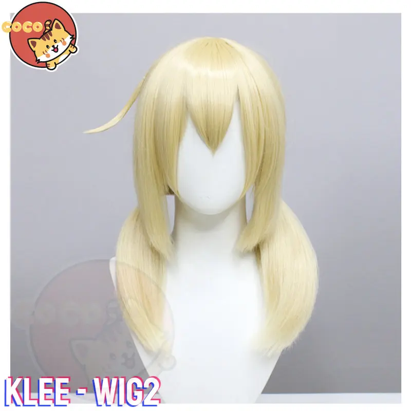 CoCos Game Genshin Impact Klee Cosplay Wig Game Cos Genshin Impact Wig Klee Fleeing Sunlight Cosplay Light Beige Hair