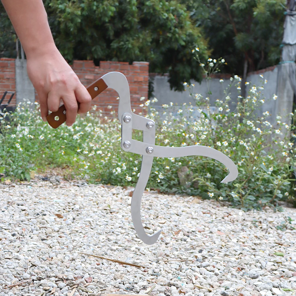 

12 Inches Log Tongs, Firewood Tong with Handle Non-Slip, Claw Log Lifting Tool for Lifting, Handling, Dragging and Carrying Logs