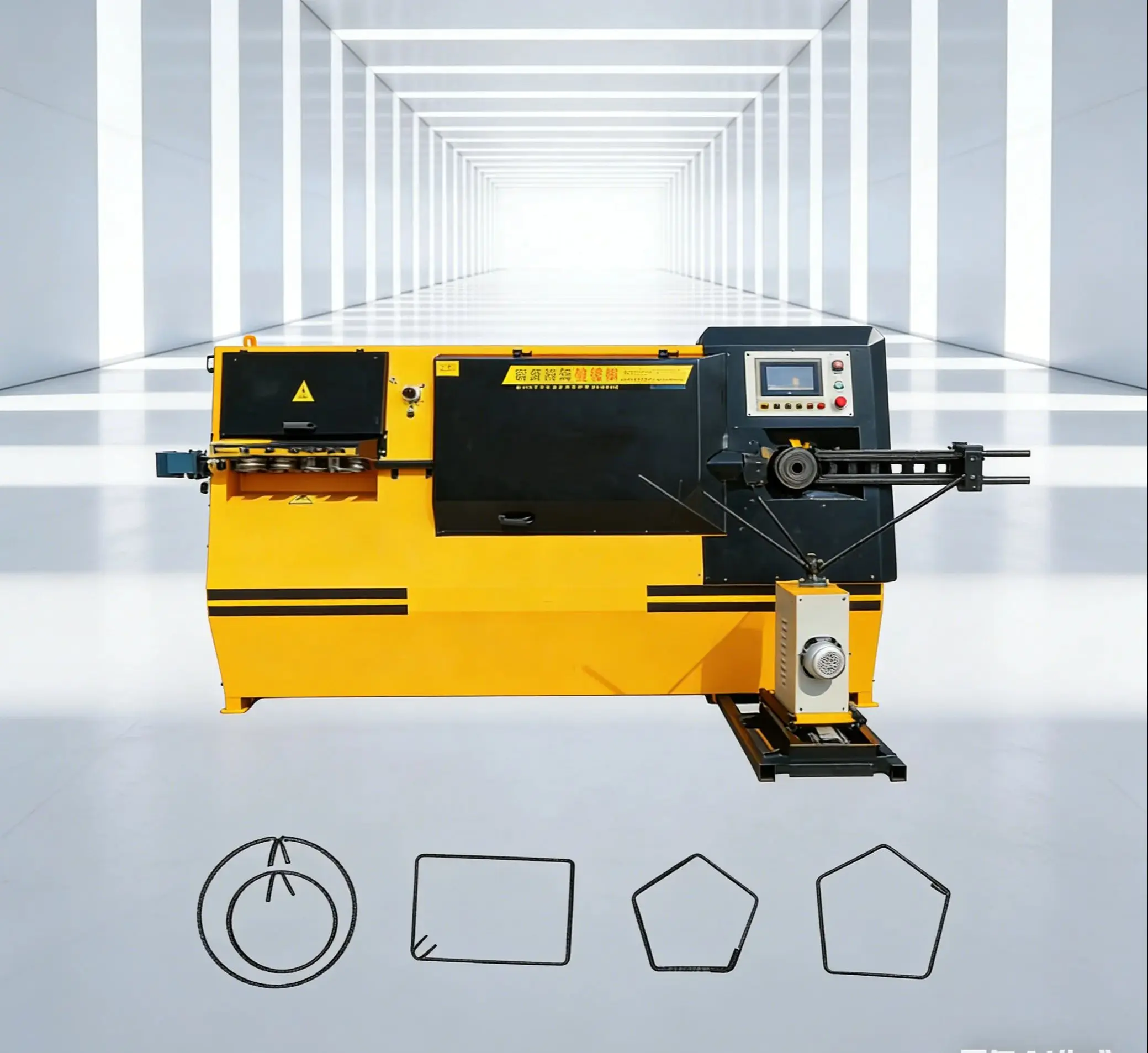 Fully Automatic CNC Carbon Steel Bar Bending Machine PLC Core Components 31.5kW Motor 2000 Pieces/Hour Capability