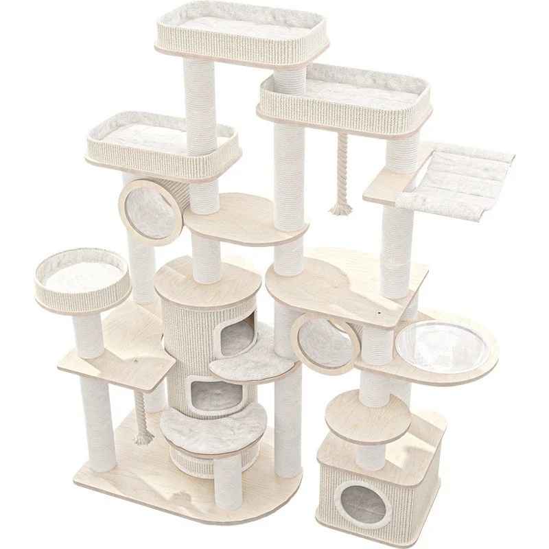 Cat rack birch solid wood multi-storey villa Ma cat castle