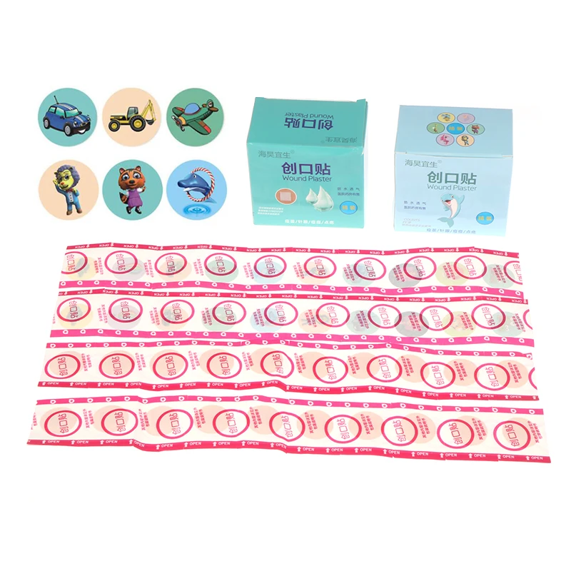 20/50/100Pcs/box Waterproof Breathable Round Band Aids Adhesive for Children Wound Care First Aid