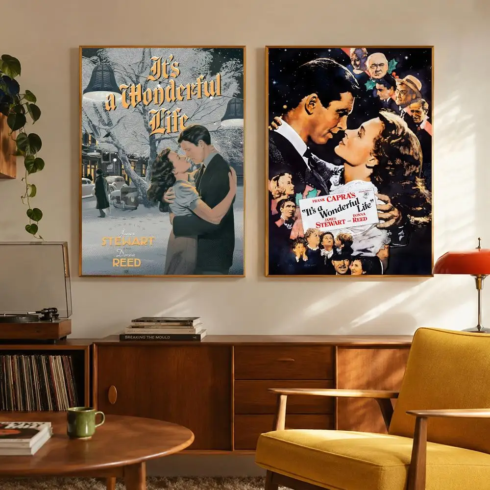 Movie Drama I-Its A Wonderful Life Poster Digital Solvent Print Waterproof PP Fade-Resistant Wall Art Room Decor Gift