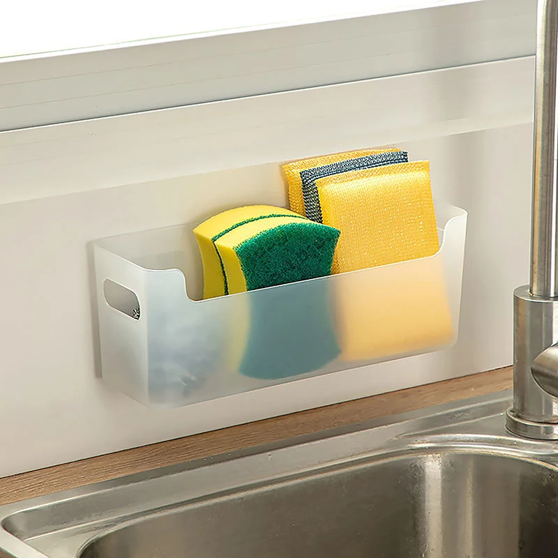 Wall Mounted Storage Box Sundries Remote Control Organizer Kitchen Cabinet Door Storage Box Bathroom Storage Rack Phone Holder