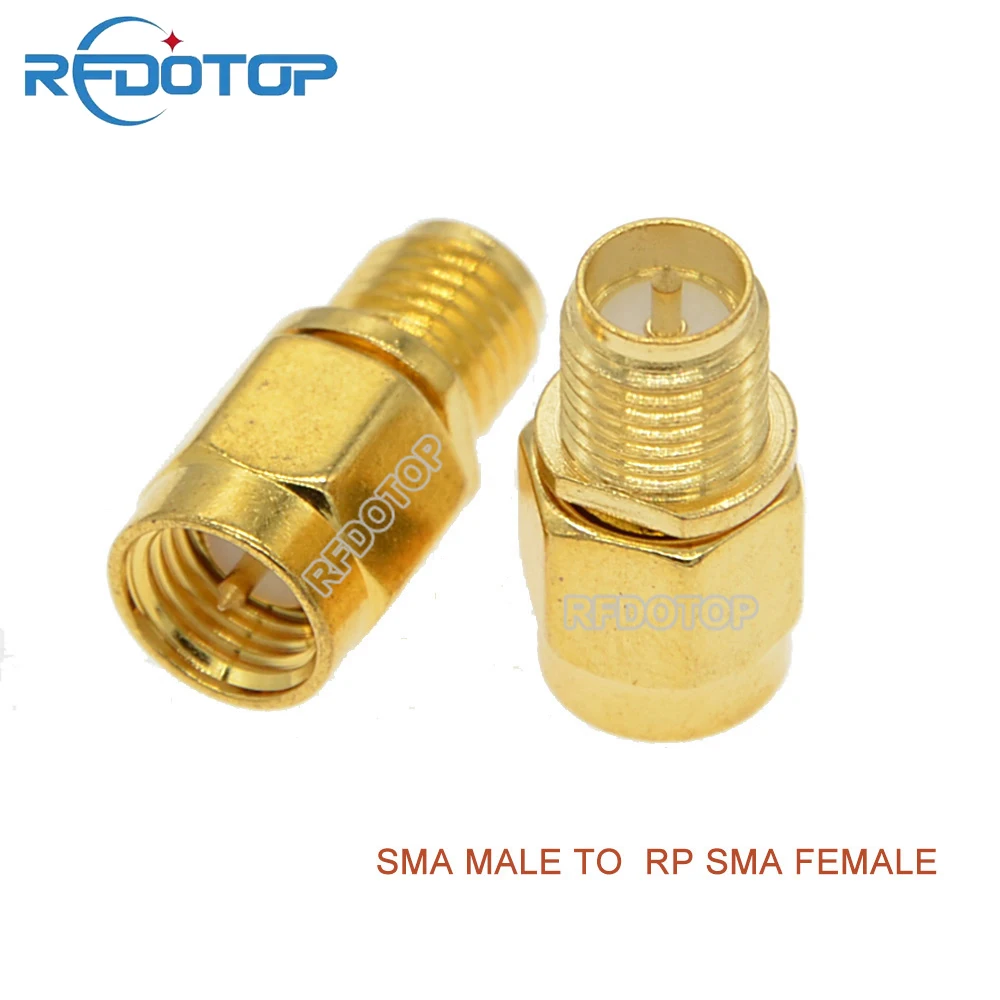 

100PCS/lot SMA Male Plug to RP-SMA Female Jack Straight Connector for Wifi Radio Antenna SMA-J to RPSMA-J RF Coaxial Adapter