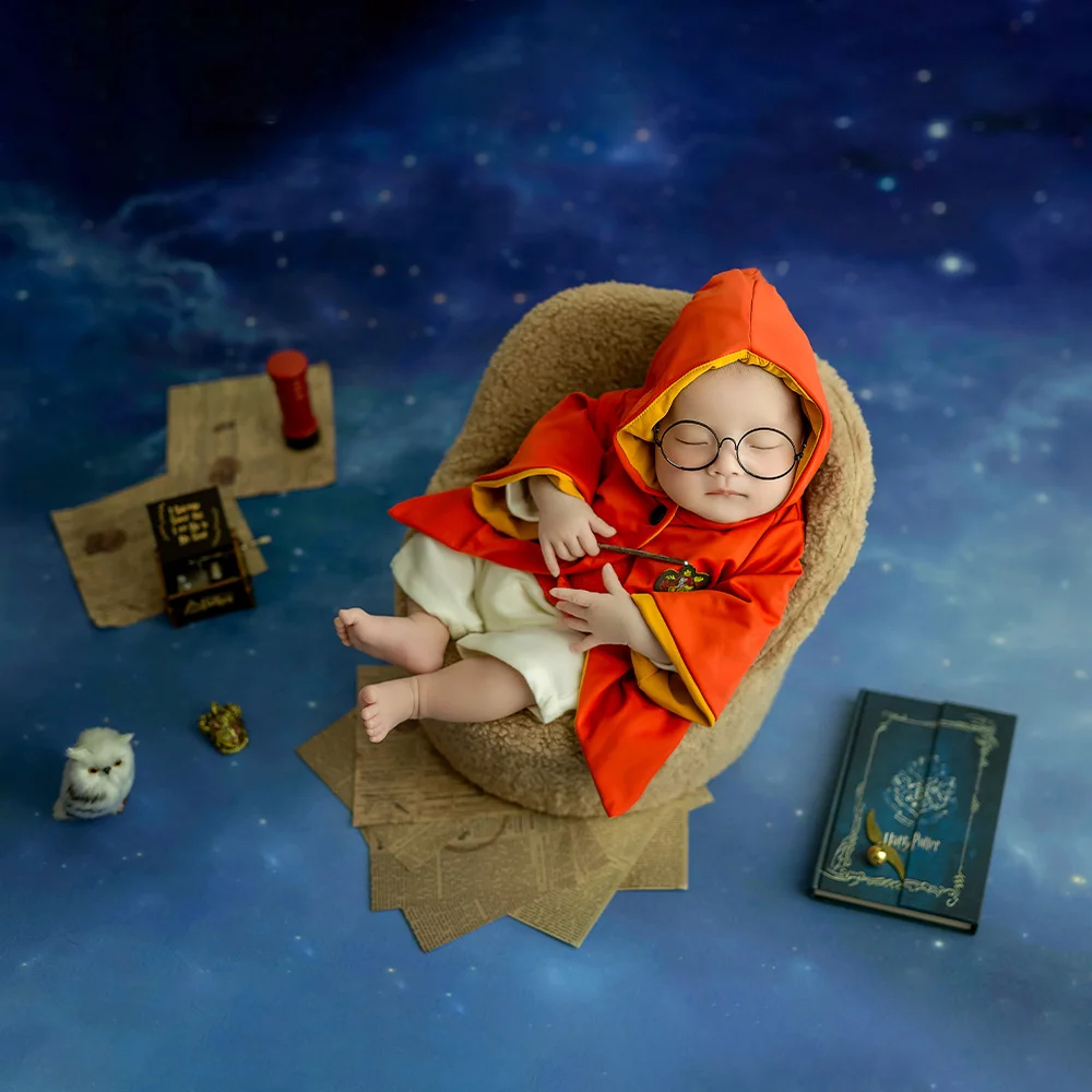 0-1 Months Baby Harry Potter Magic Clothes Newborn Photography Outfit Sets Photo Props Studio Babies Photoshoot Cosplay Costume