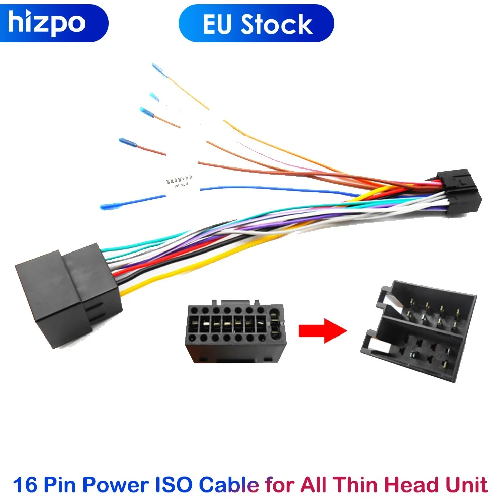 Power ISO Cable for All Thin Head Unit Which Want To Meet Plug and Play with Car Power Cable Fit All Sellers' Car Navigation GPS