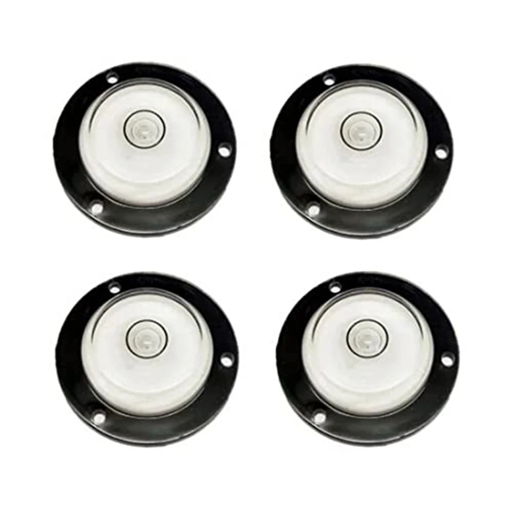 4pcs 43x12mm Round Horizontal Bubble Level Bull Eye Level Measurement Instrument For Camera Refrigerator Picture Hanging