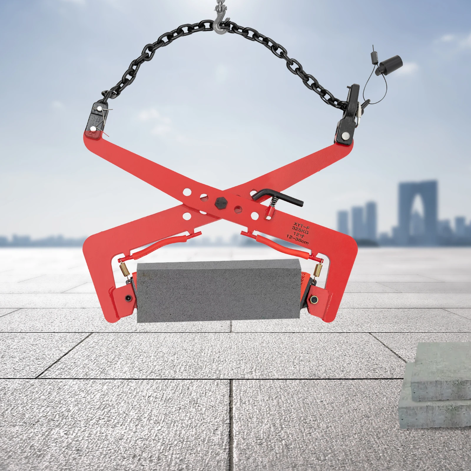 

Max Pulling Capacity: 325kg/716.5 lbs Chain-type Clamp,Its opening can be adjusted at 4.7-14.2inch