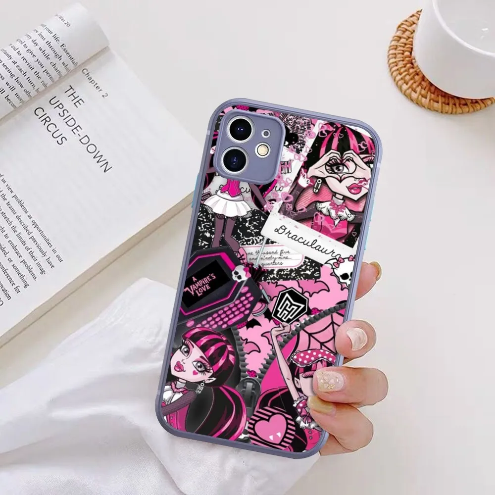 M-MonsterS Cartoon H-HighS Phone Case For IPhone 14 X XR XS 7 8 Plus 11 12 13 Pro MAX 13mini Matte Shockproof Case