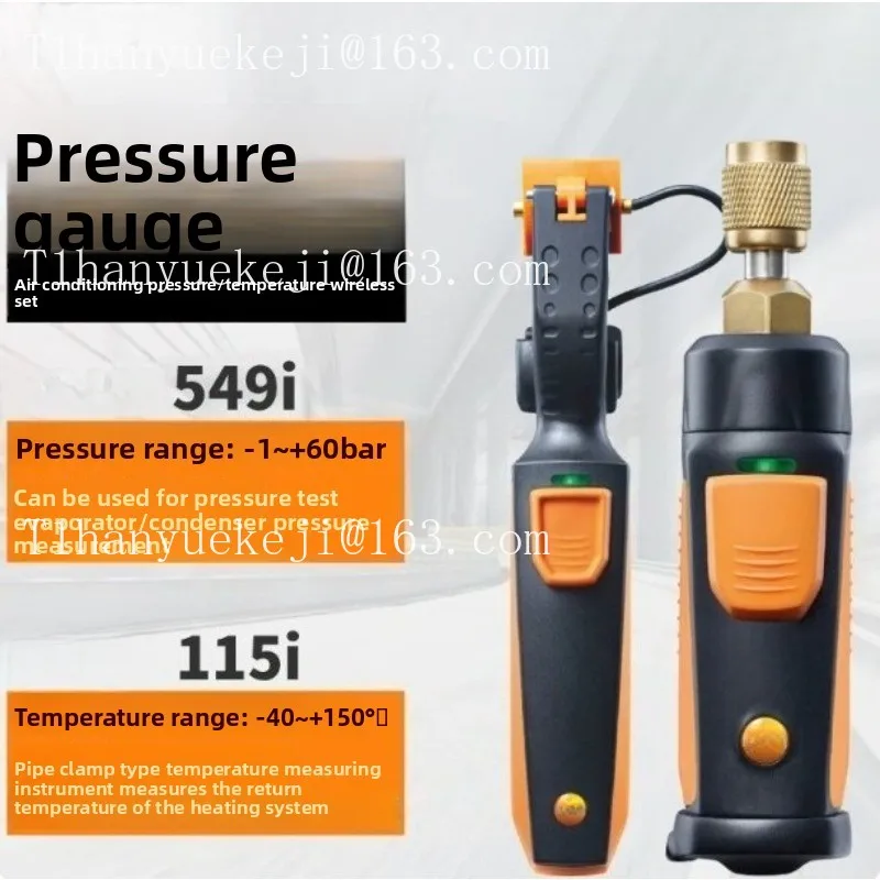 549i/115i Wireless Pressure Gauge Temperature Measurement Clip Air Conditioning Refrigeration System Detection Instrument