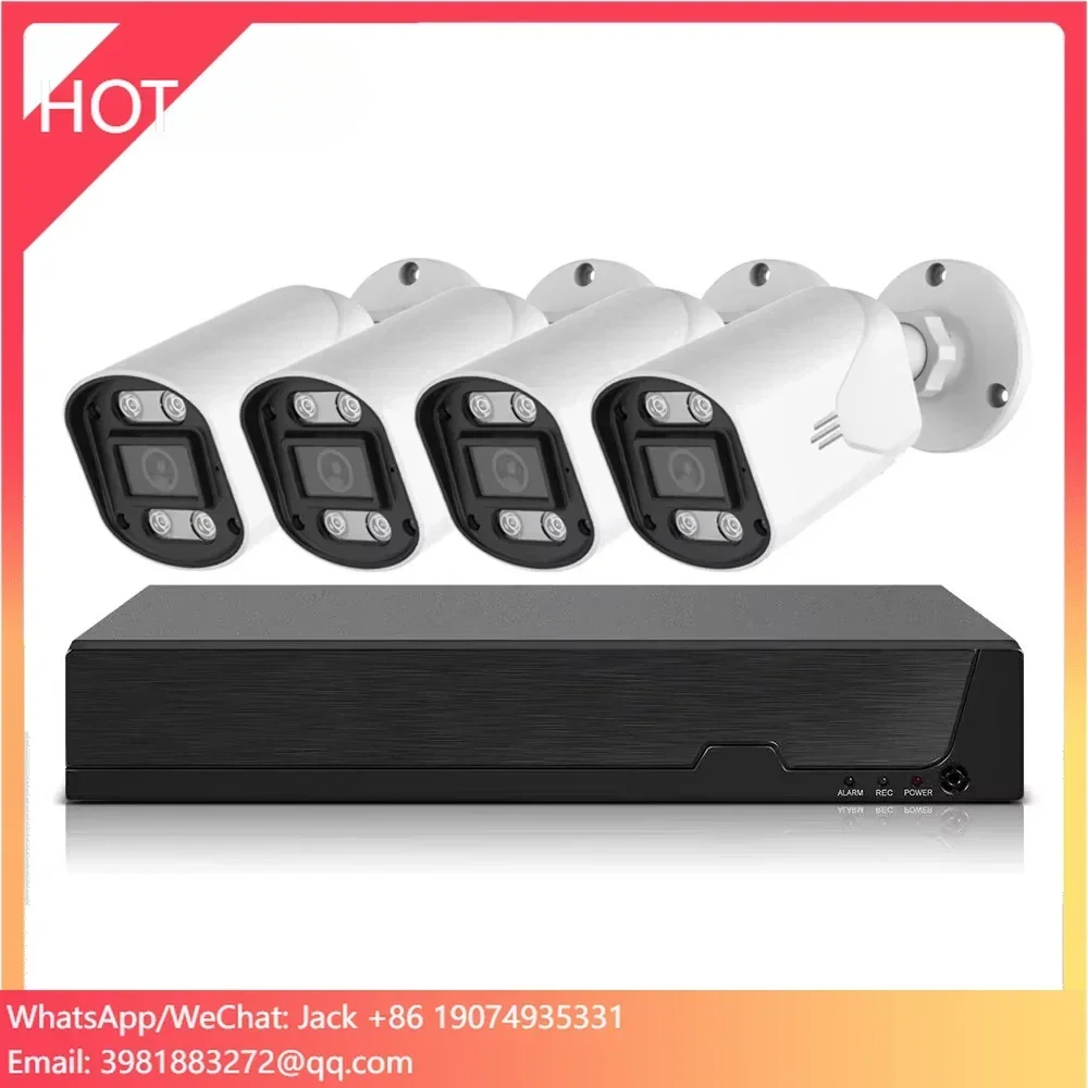 4ch nvr h.265 ao ar livre 8mp ultra hd 4k poe ai câmera rosto detectar cctv câmera de segurança 8mp 5mp 3mp poe sistema de câmera ip xmeye pro