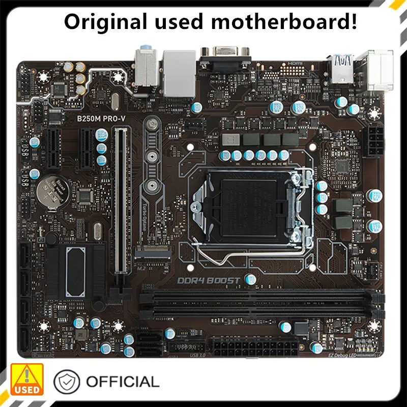 

For B250M PRO-V Original Used Desktop Intel B250 32GB DDR4 Motherboard LGA 1151 i7/i5/i3 USB3.0 SATA3