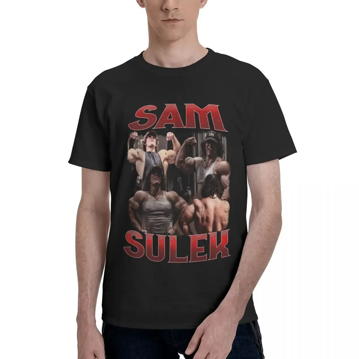 Sam Sulek Gym Vintage T Shirt Idea T Shirts For Men Women Anime Graphic T-shirts for Men Clothing Women Tees