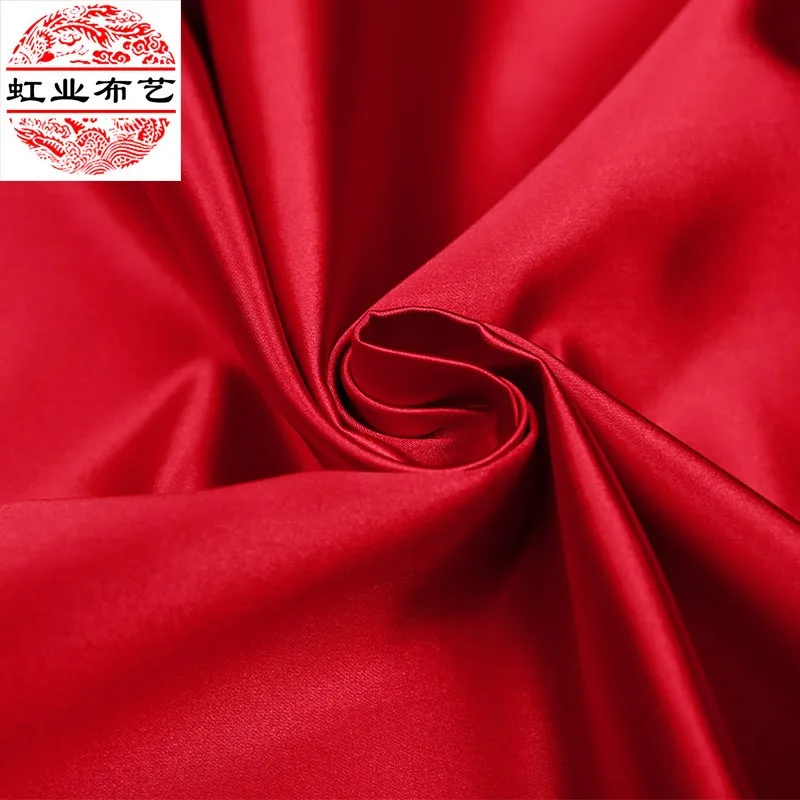 Chinese high-density solid color flat brocade fabric satin imitation antique cheongsam