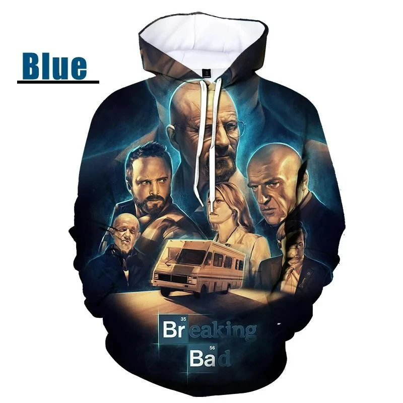 New Movie Breaking Bad 3D Printed Men\'s and Women\'s Hoodies Casual Fashion Plus Size Hooded Sweatshirts Popular Loose Pullover