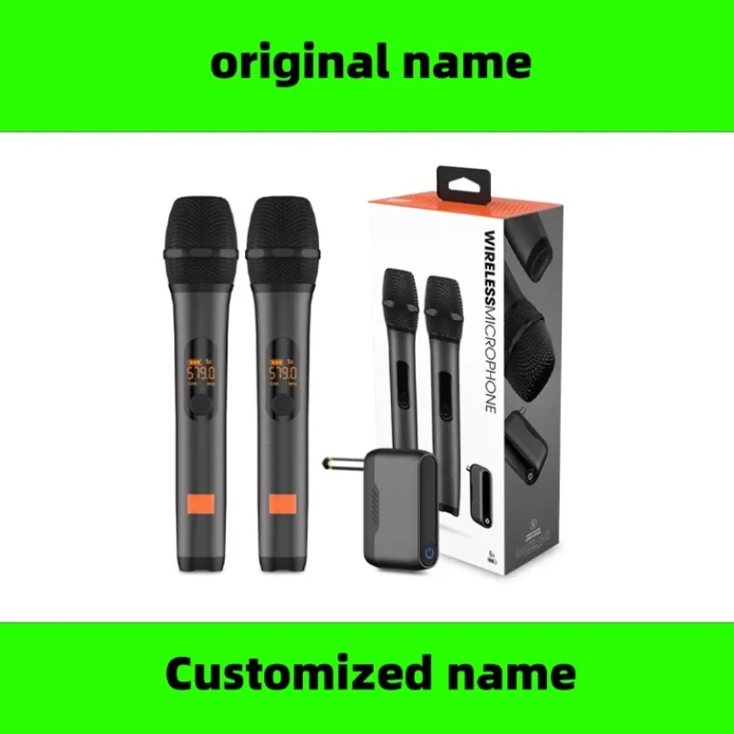 

Беспроводной микрофон UHF, 2-канальная караоке-система, встроенная литиевая батарея, беспроводной ручной микрофон для JBL, динамик для церковной вечеринки