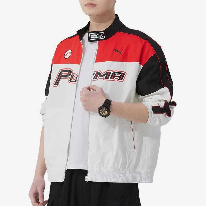 

Puma genuine 2025 Spring New Men's and Women's Loose Splicing Woven Jacket 633643-02