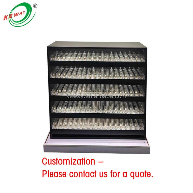 custom.KEWAY Smoke Shop Display Cabinet Pushers Display Stand Convenience Rack Display 100x30x
