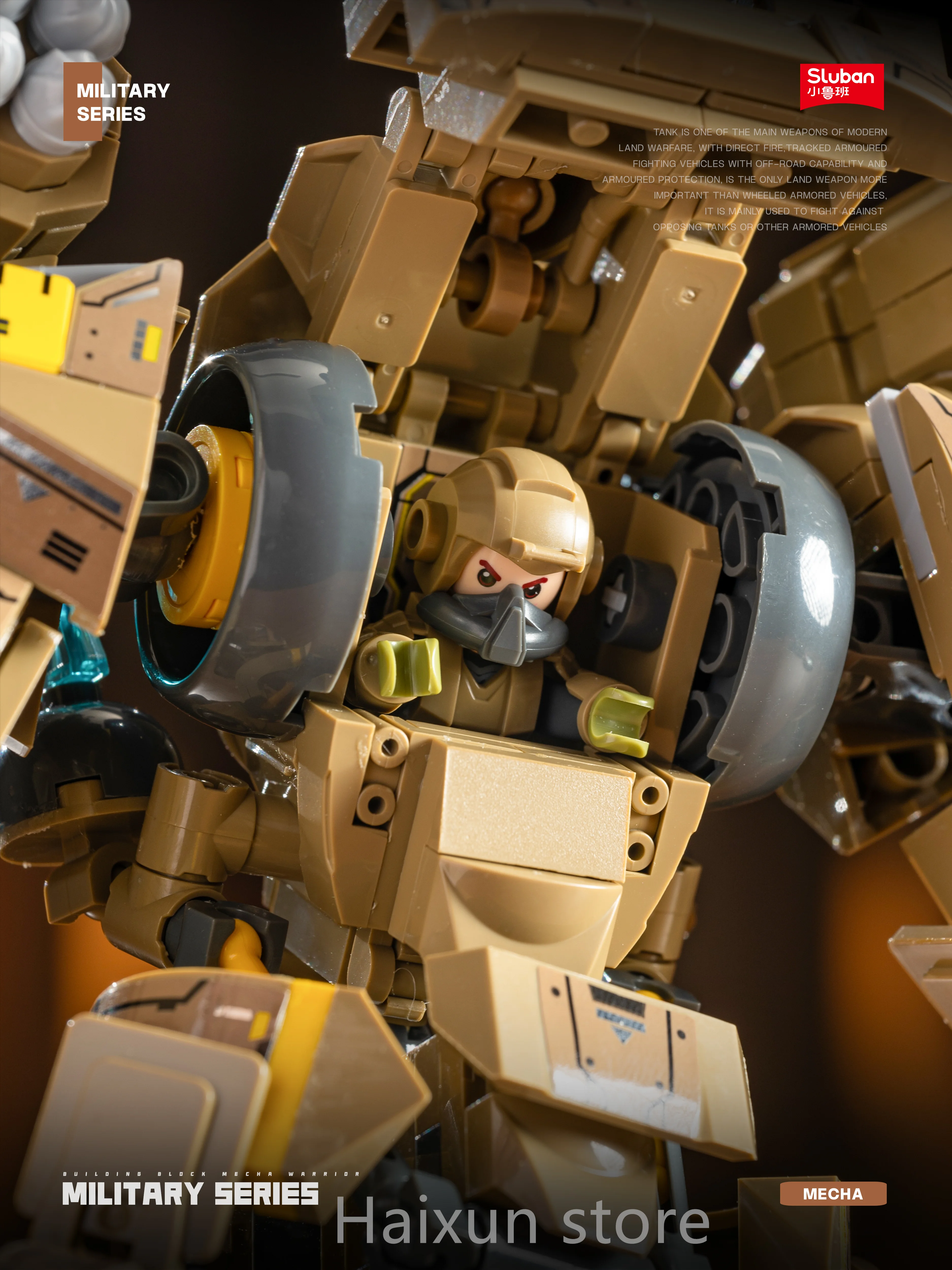 581-teiliges Artillerie-Mobilitätsroboter-Modellbausatz, Future Wars, bewaffnete Unterstützung, pädagogisches Bausteine-Set für Kinder, Designer-Spielzeug