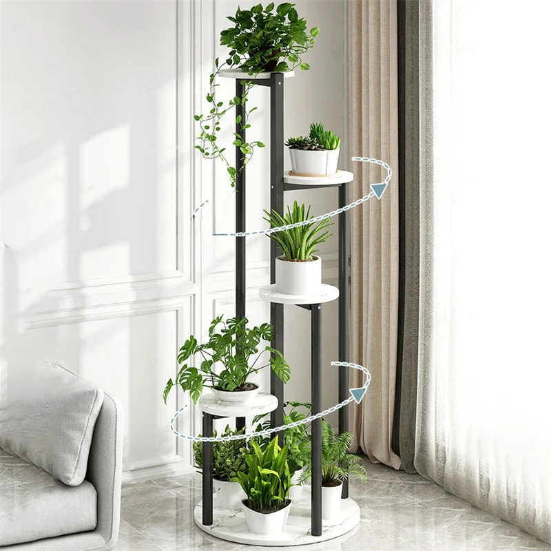 

Iron Flower Stand Pots Tray Multi-layer Plant Shelves for Flowers Plant Holder Household Balcony Plant Stand Garden Decoration