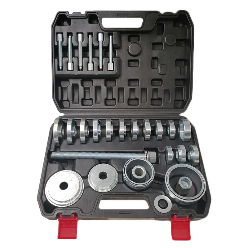 30Pcs Auto Front Wheel Bearing Puller Kit Mechanical Bearing Mount & Dismount Hand Tools for General Car Suspension Maintenance