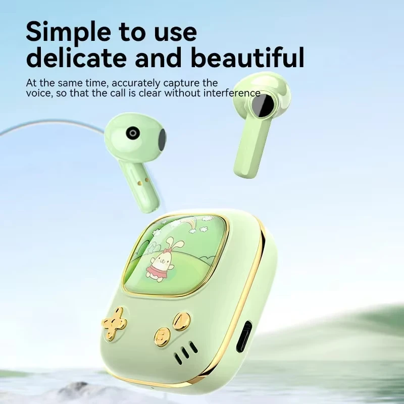 

Новые Bluetooth-наушники-вкладыши креативной формы, портативная спортивная гарнитура с милым мультяшным рисунком, наушники с шумоподавлением для девочек и мальчиков, подарки