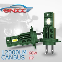 SNXX 2 uds bombilla LED H7 sin ventilador 1:1 Mini tamaño lámpara de cabeza inalámbrica 12000LM CSP Chips LED H7 bombilla de faro LED para coche 6500K blanco 12V