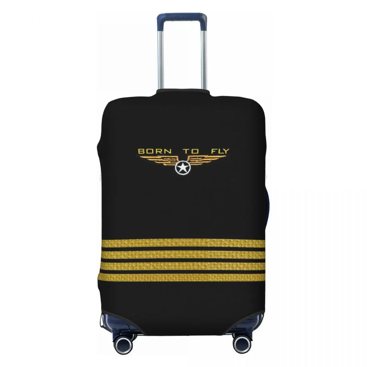 

Чехол для багажа Born To Fly Flight Pilot на заказ, забавный защитный чехол для чемодана с летающим авиационным авиатором, костюм для 18-32 дюймов