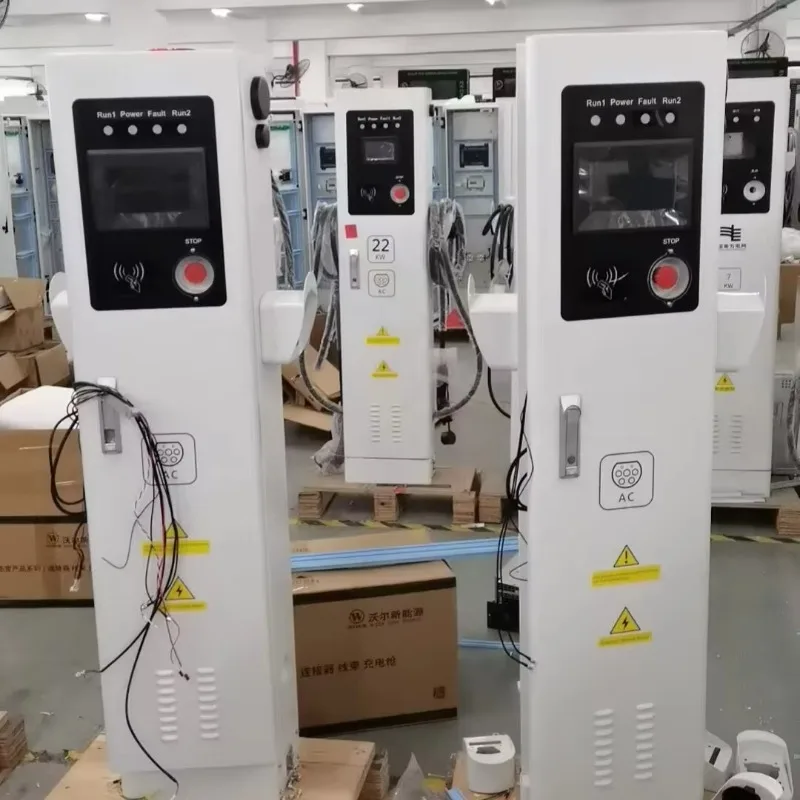 Customized 44kw (22kw*2) Floor-mounted Good Quality Fast AC Charging Pile EV Charger Station for Household Home Family