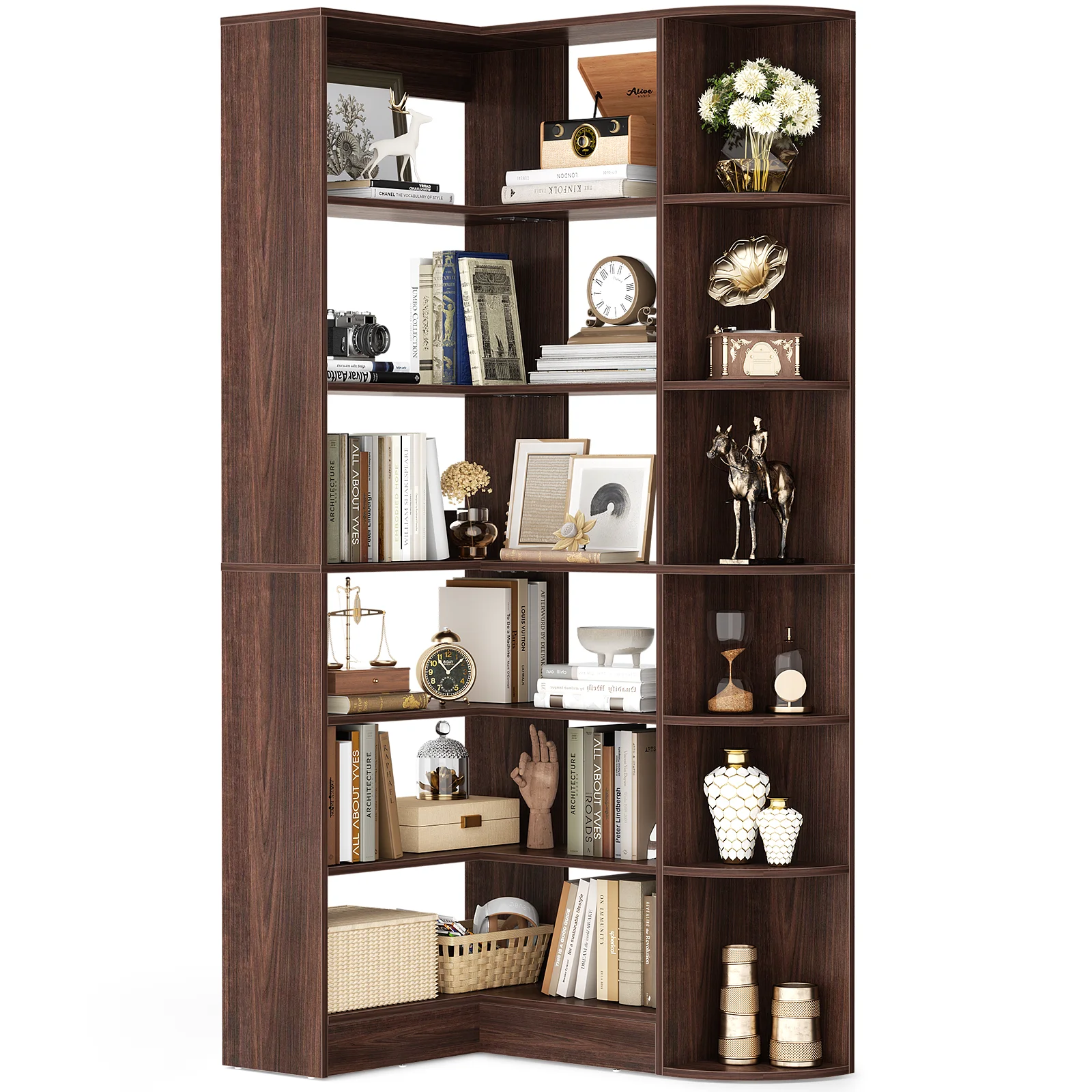 6-Tier Corner Bookshelf 9