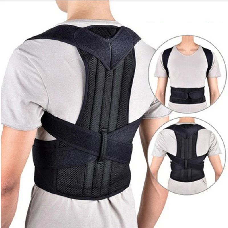 

Posture Corrector Adult Back Fixation Belt With Support Plate Hunchback Correction Belt Adjustable Back Trainer Unisex