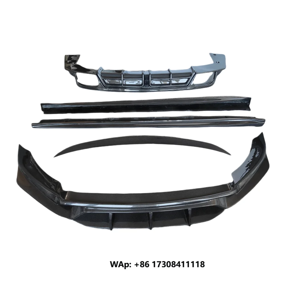 

High Quality Carbon Fiber Front Bumper Lip Rear Diffuser Spoiler Side Skirt Body Kit