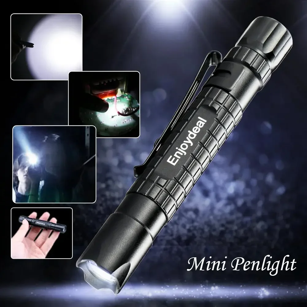 Enjoydeal LED Flashlight Torch Tactical Mini Pen Portable Pocket Light  1000LM LED Flashlight Torch Emergency Light