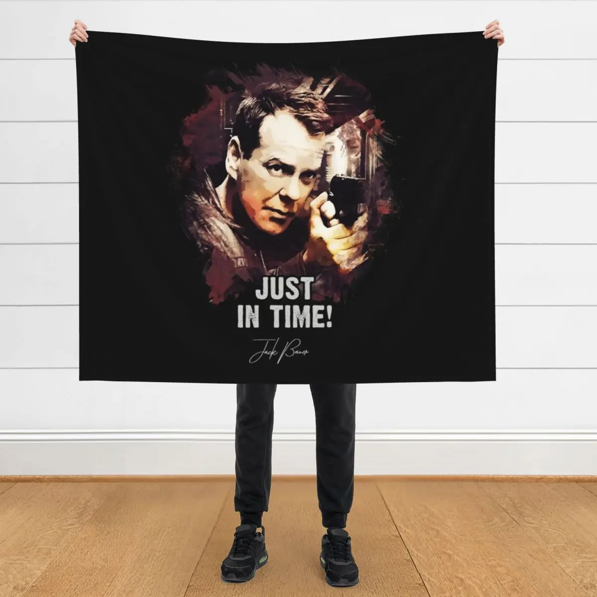 

Just In Time - Jack Bauer Throw Blanket Luxury Designer halloween Personalized Gift Thermals For Travel Blankets