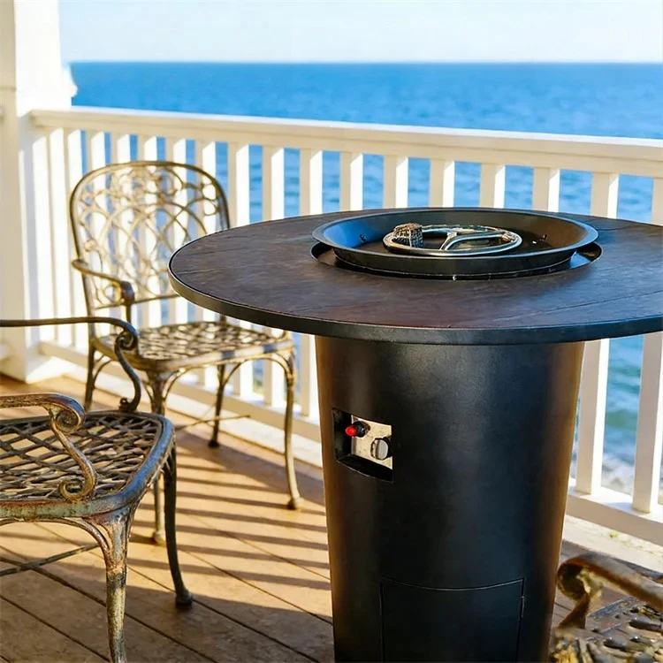 #Custom Product Outdoor Table Metal Steel  Fire Pit Table