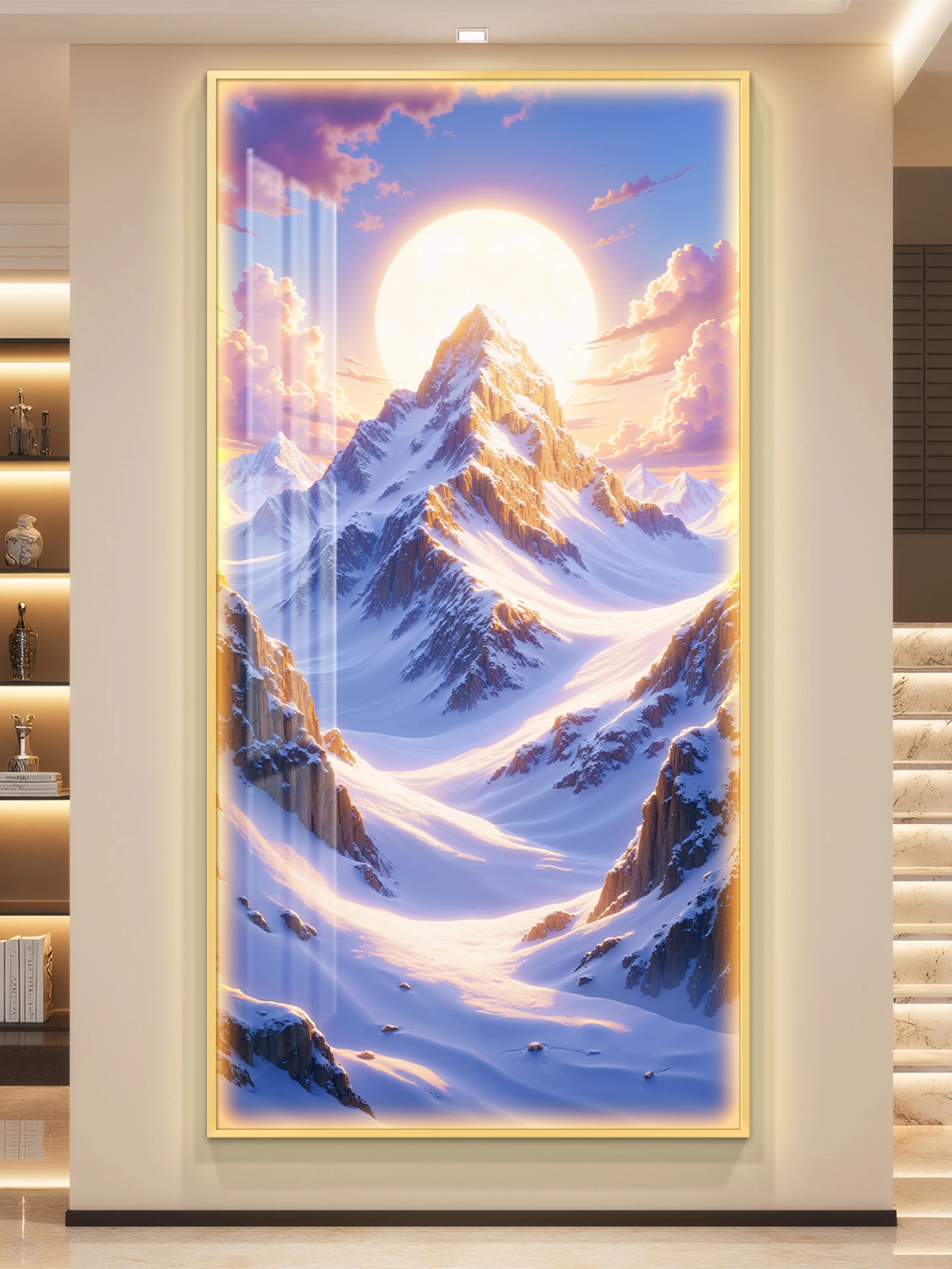 Light Luxury LED With Lights Decorative Paintings In Corridors Hanging Paintings In Corridors Simple Modern High-end Mural Light