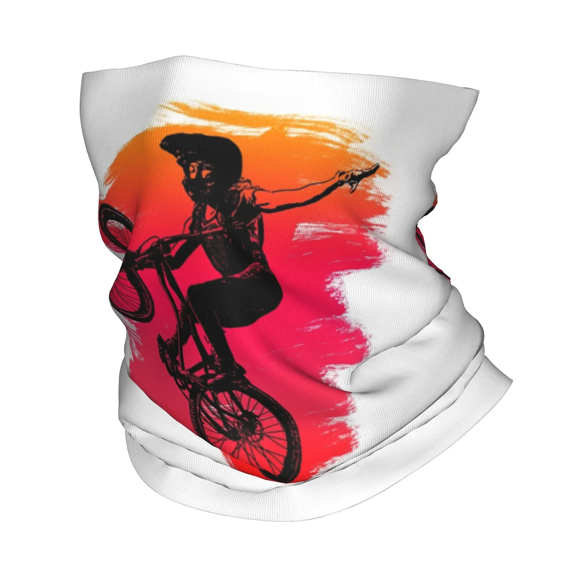 

Ярко-оранжевая бандана-маска для лица с принтом в стиле велосипедного дизайна, многофункциональный головной убор для активного отдыха и спорта для мужчин, женщин и взрослых