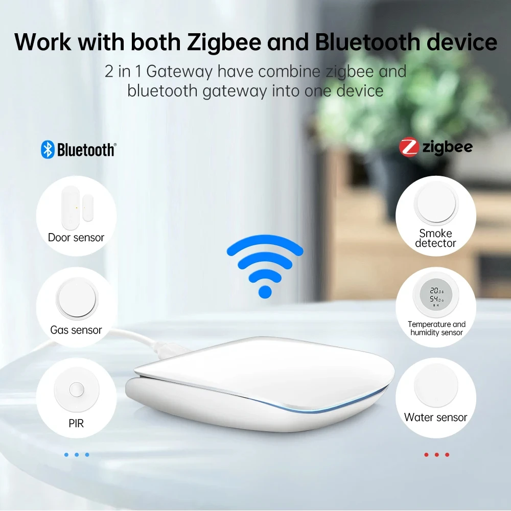 Imagem -03 - Miucda Tuya Zigbee3.0 Hub de Gateway sem Fio Casa Inteligente Ponte Controle Remoto Voz Trabalho para Alexa sem Fio Zigbee & Hub Bluetooth