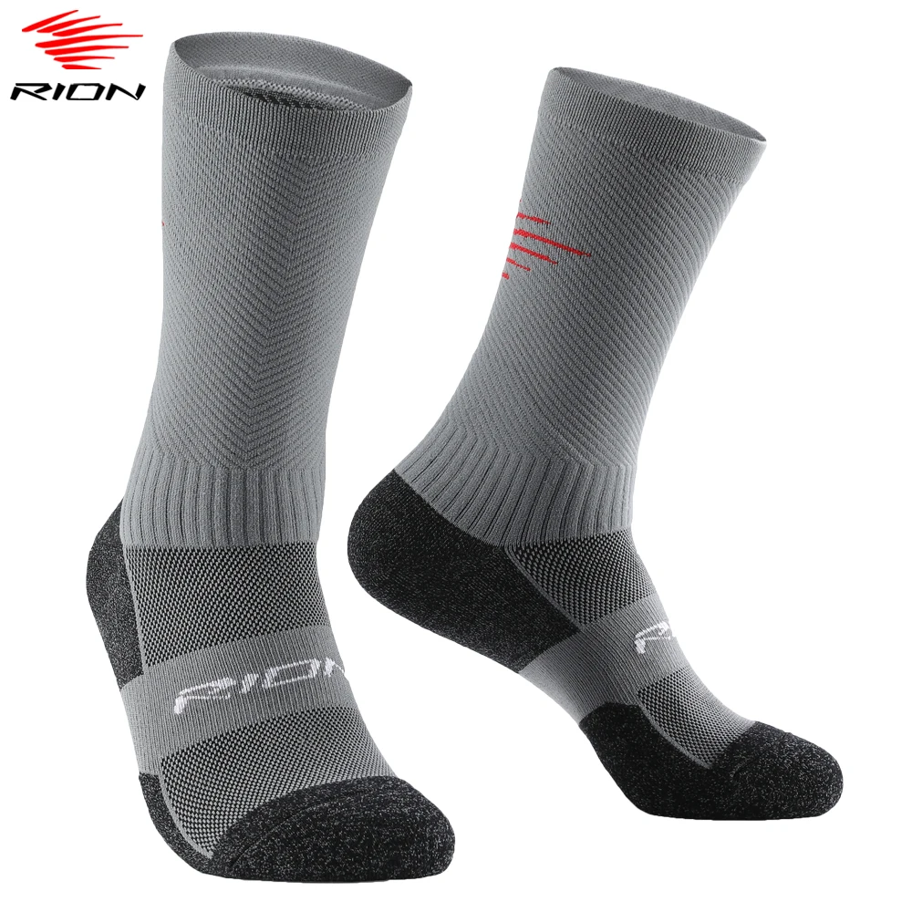 

RION Cycling Socks Sports Man Hiking Running Basketball MTB Mid Calf Foot Wear Sets Mountain Bike Bicycle Gym Moisture Wicking